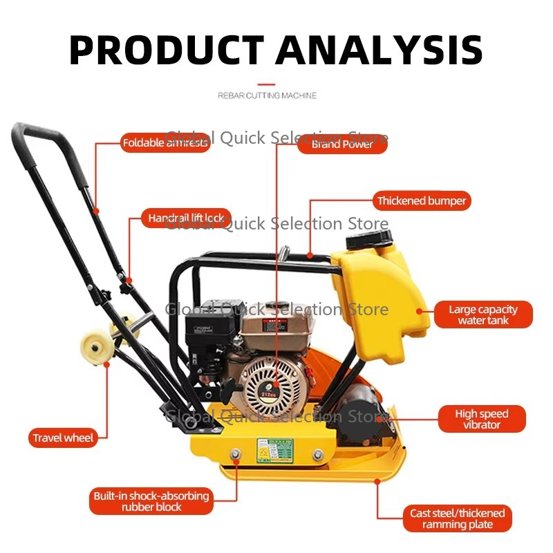 دكاكة اهتزازية ديزل 6.5 حصان،  - مراجعة Plate Compactor Vibrator وسعره