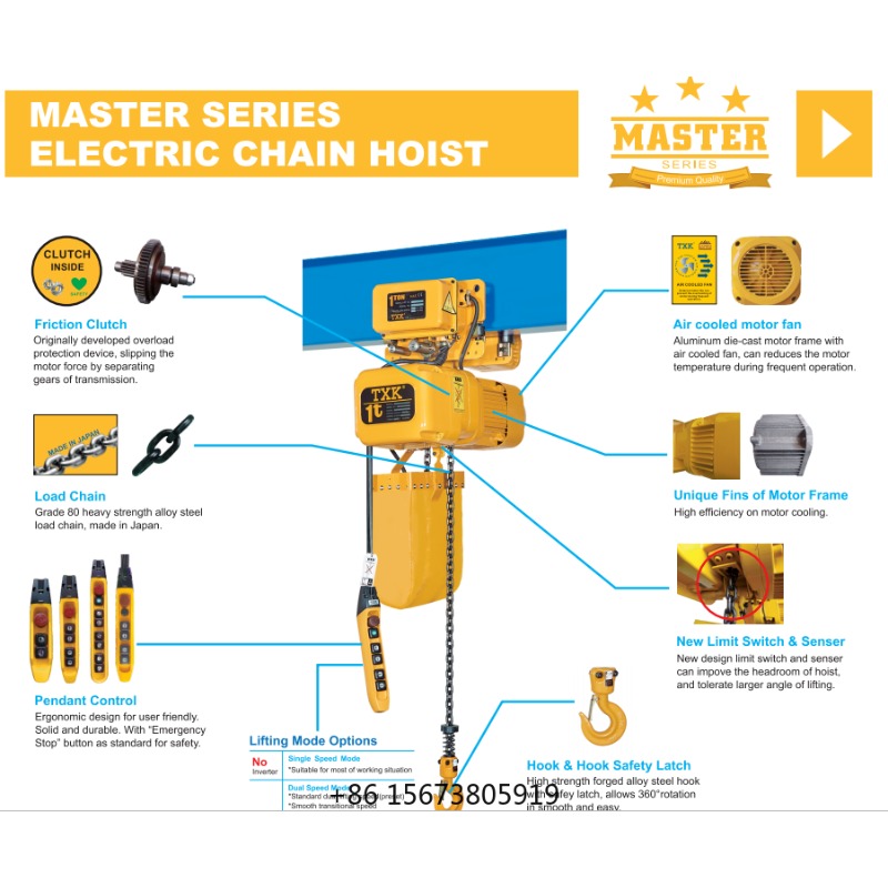 رافعة سلسلة كهربائية TXK بقدرة - مراجعة Electric Chain Hoist وسعره